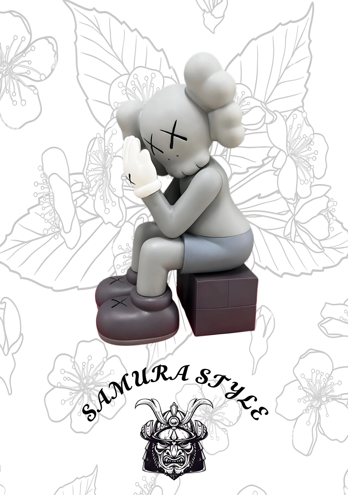 KAWS Gris de ojos negros