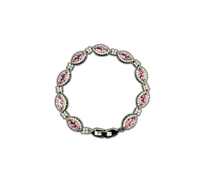 Pulsera con gotas de ojos y múltiples flores