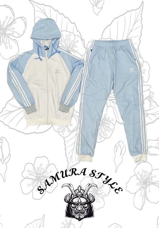 CONJUNTO LARGO ADIDAS AZUL CLARO