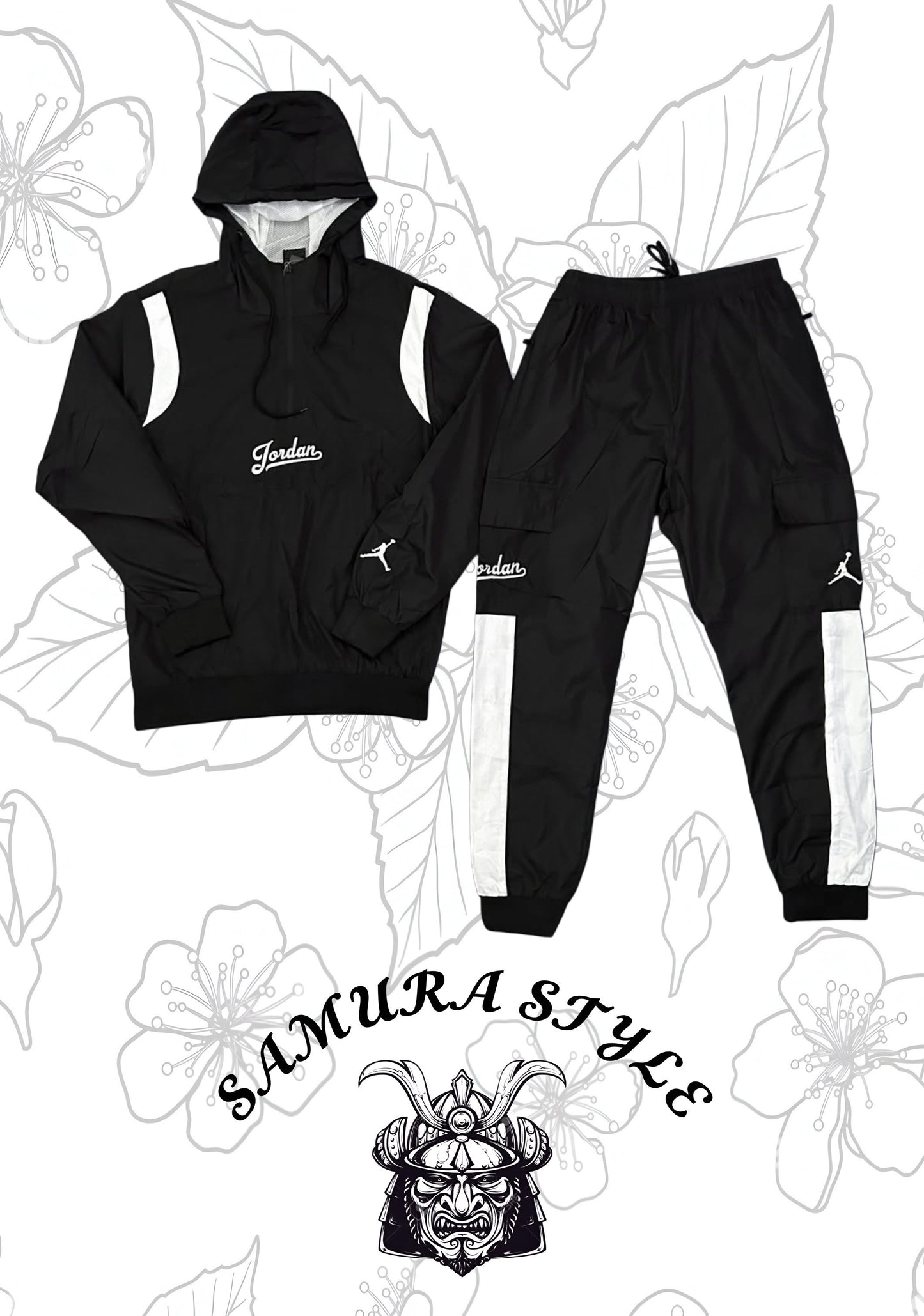 CONJUNTO LARGO JORDAN NEGRO