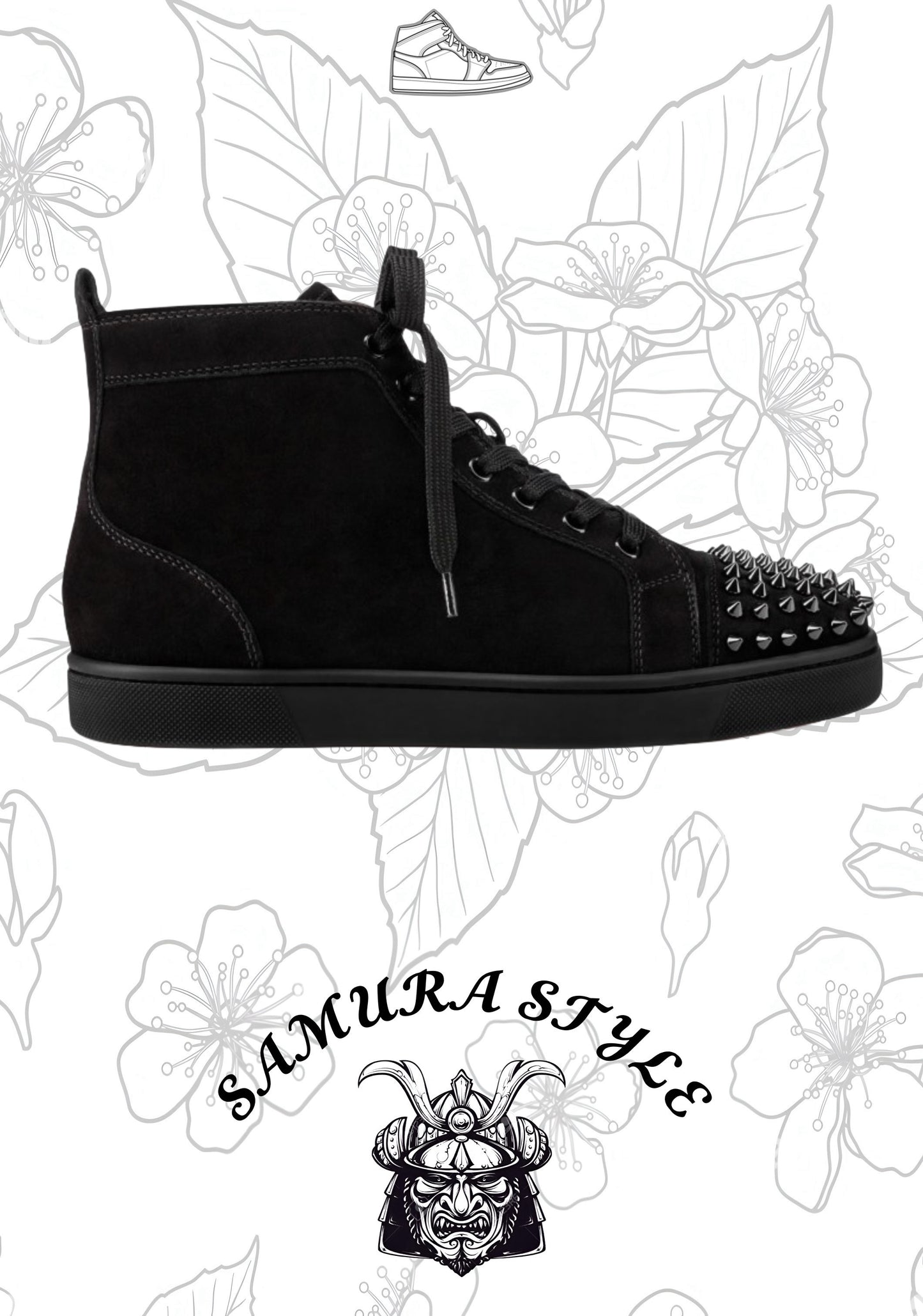 CHRISTIAN LOUBOUTIN SUELA ROJA DE BOTA ESPIGAS