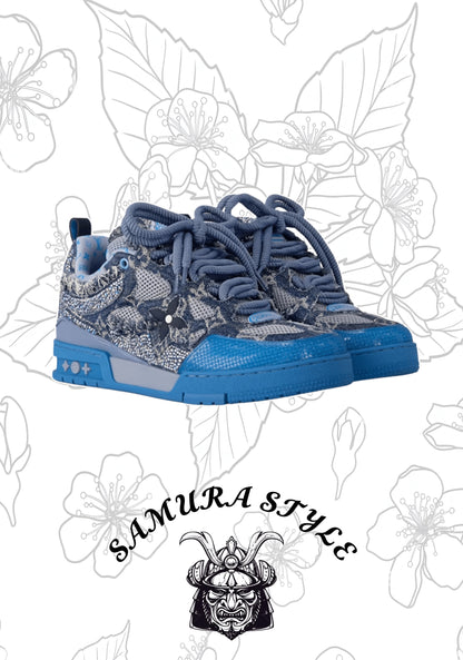 TENIS LV SKATE MONOGRAMA SWAROVSKI AZUL
