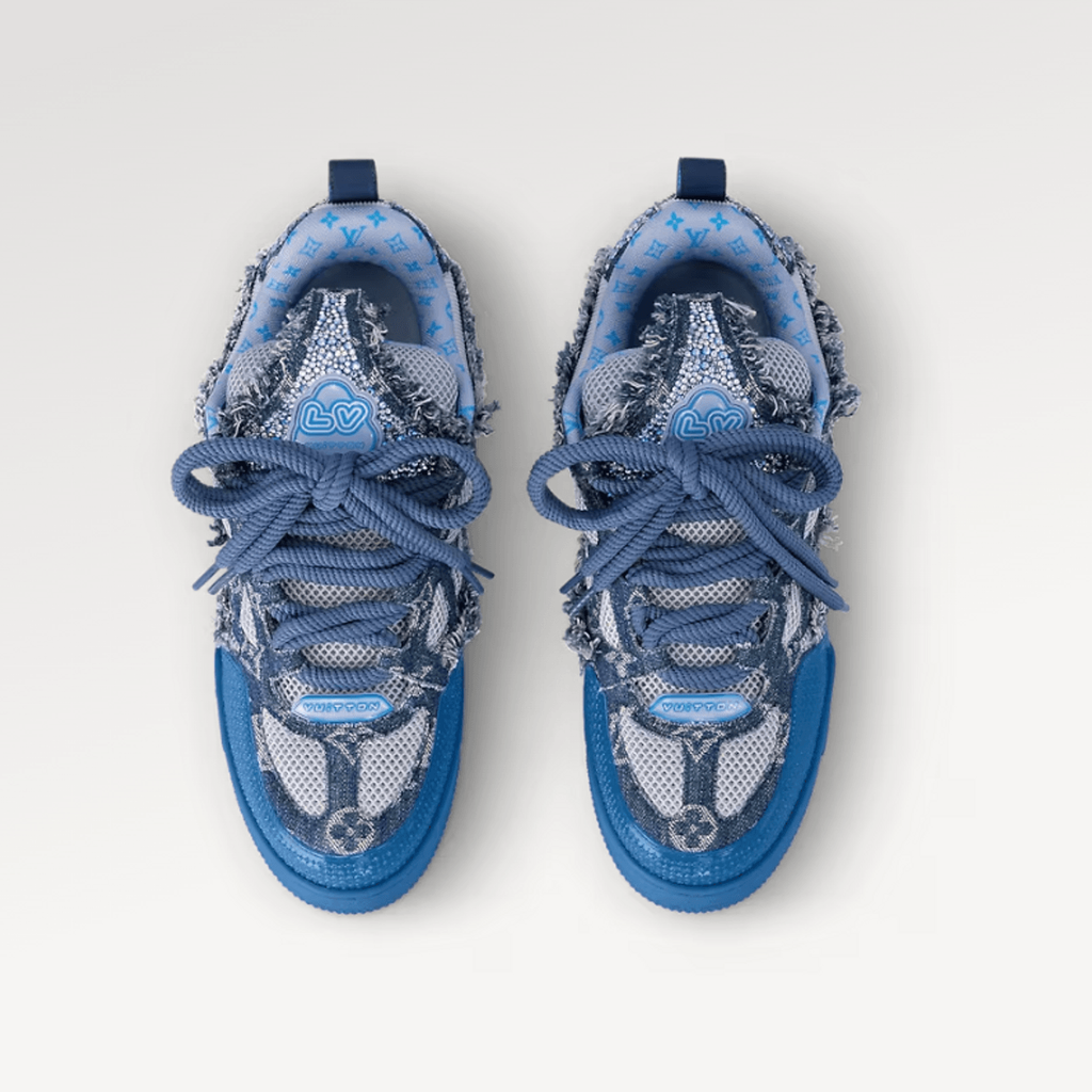 TENIS LV SKATE MONOGRAMA SWAROVSKI AZUL