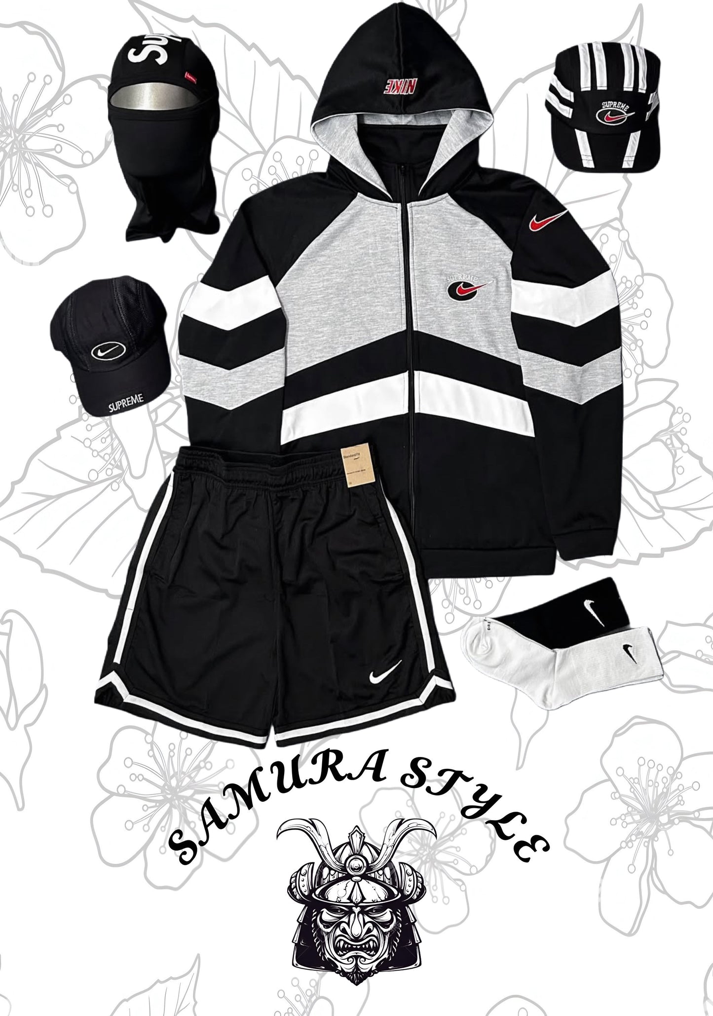 CONJUNTO NEGRO NIKE RETRO URBAN