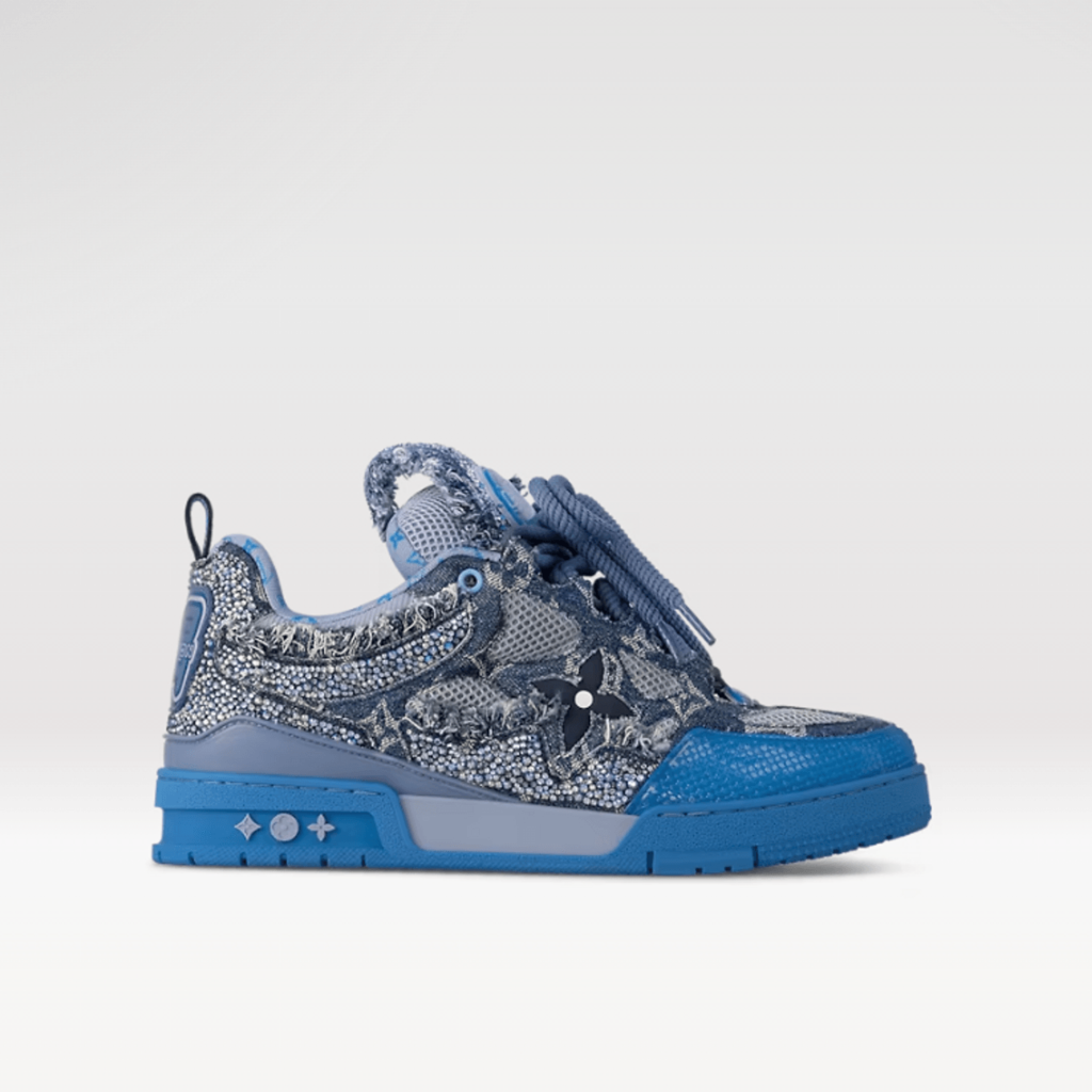 TENIS LV SKATE MONOGRAMA SWAROVSKI AZUL