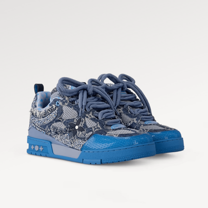 TENIS LV SKATE MONOGRAMA SWAROVSKI AZUL