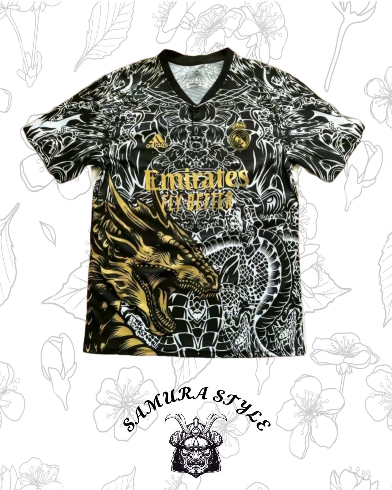 CAMISA REAL MADRID DRAGÓN DORADO