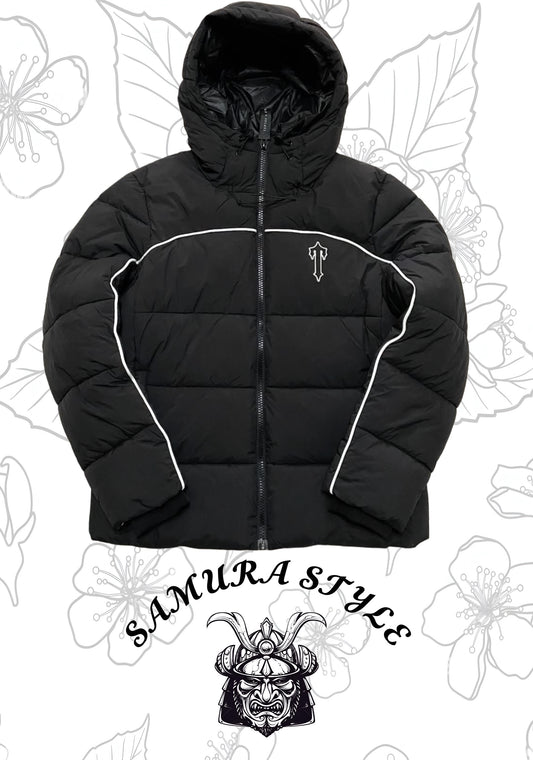 CHAQUETA TRAPSTAR NEGRA-LINEAS REFLECTIVAS