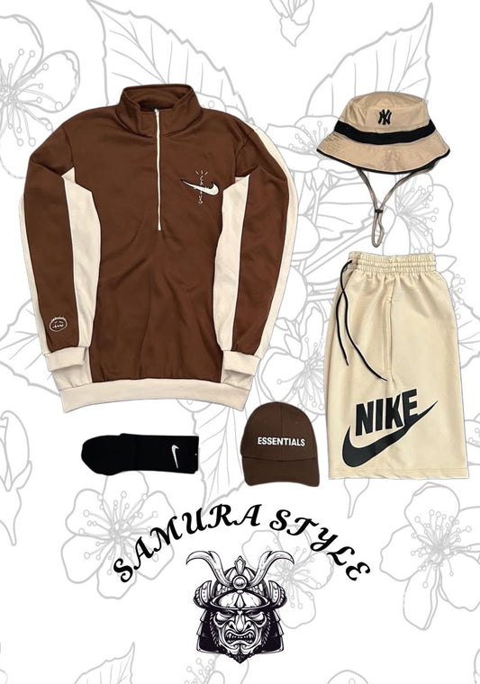 CONJUNTO NIKE CAFE-BEIGE