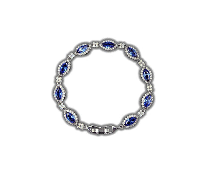 Pulsera con gotas de ojos y múltiples flores