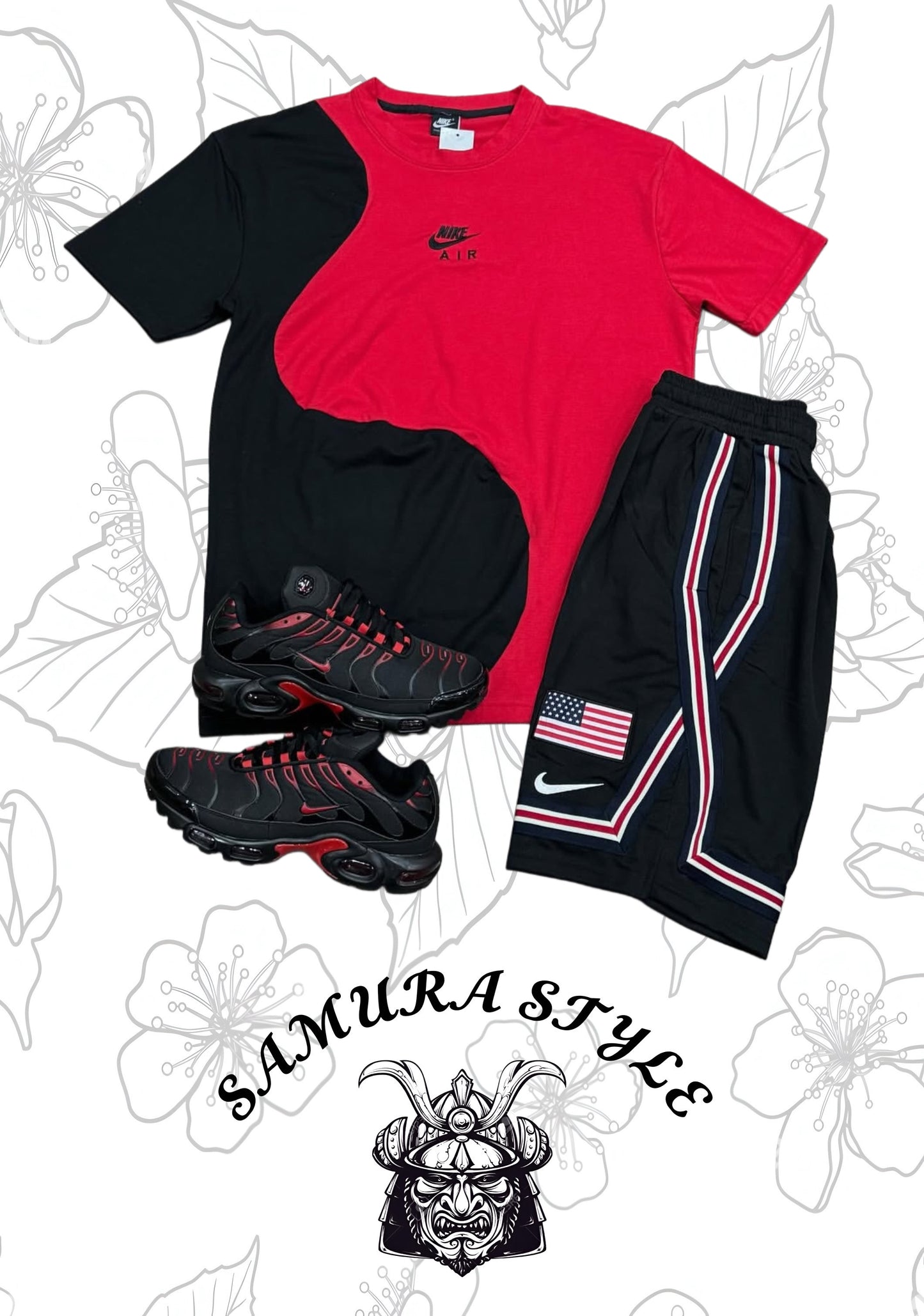 OUFIT NIKE AIR RED USA